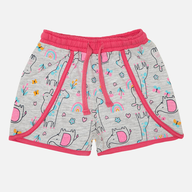 Girls 100% Cotton Night Suit Round Neck Half Sleeves - Bodycare