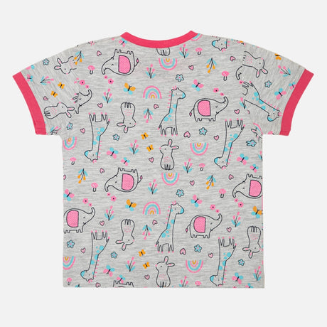 Bodycare Girls Night Suit - Melange Acru