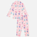 Baby Girls 100% Cotton Full Sleeve Night Suit for Comfortable Sleepwear, Lounge Comfort and Regular Nightwear Use