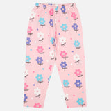 Baby Girls 100% Cotton Full Sleeve Night Suit for Comfortable Sleepwear, Lounge Comfort and Regular Nightwear Use
