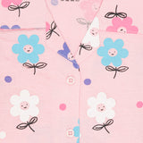 Baby Girls 100% Cotton Full Sleeve Night Suit for Comfortable Sleepwear, Lounge Comfort and Regular Nightwear Use