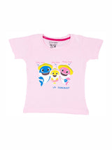 Bodycare Girls Round Neck Half Sleeves Printed Tshirt