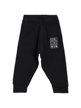 Black kids jogger pants with 'Cool Like Mom' text, comfortable innerwear for children