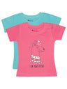 Baby Girls T-Shirt Round Neck Half Sleeves Pack of 2 - Bodycare