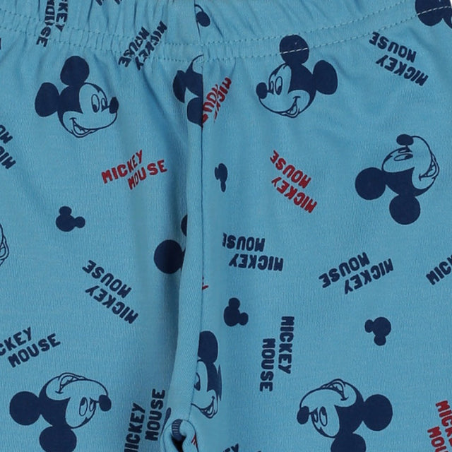 Blue kids innerwear with Mickey Mouse print and elastic waistband
