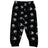Black kids pajama pants with cartoon mouse face print, soft cotton, comfortable fit