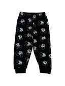Black kids pajama pants with cartoon mouse face print, soft cotton, comfortable fit