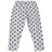 Grey kids leggings with all-over black teddy bear print, soft cotton innerwear