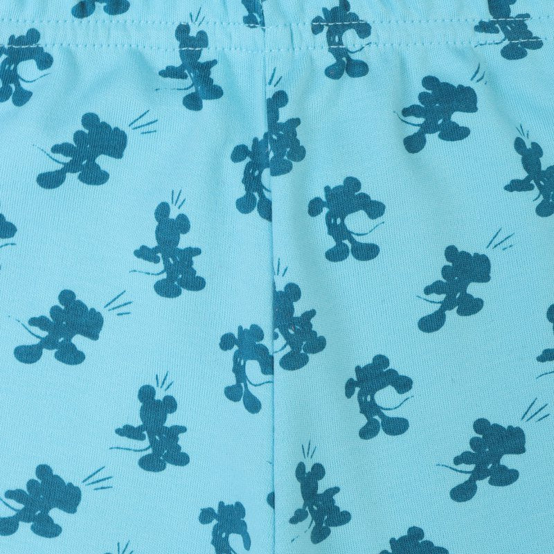 Light blue kids innerwear with dark blue playful cartoon mouse print pattern