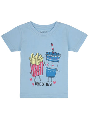 Baby Girls T-Shirt Round Neck Half Sleeves - Bodycare