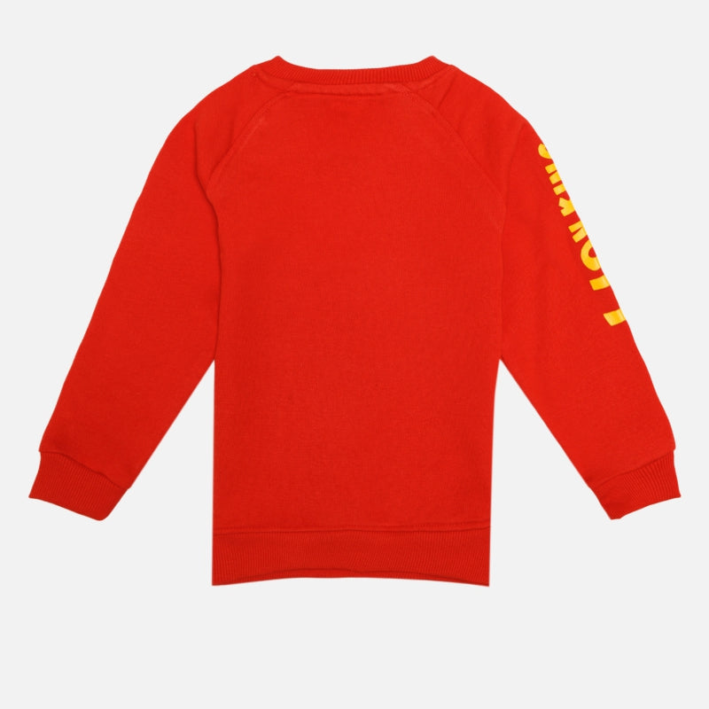 Baby Boys French Terry Printed Full Sleeve Sweatshirt with Soft Cotton Winter Comfort for Casual Wear
