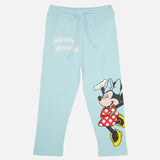 Baby Girls Printed Interlock Track Pant with Regular Fit for Casual Wear, Lounge Comfort and Easy Movement