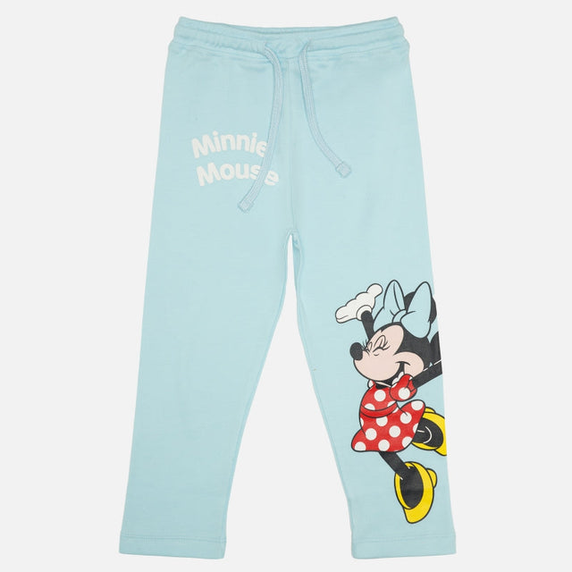 Baby Girls Printed Interlock Track Pant with Regular Fit for Casual Wear, Lounge Comfort and Easy Movement