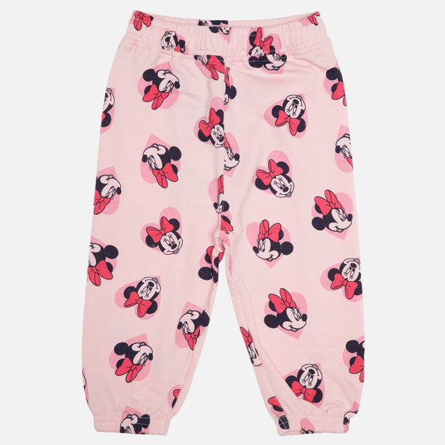 Baby Girls French Terry Printed Track Pant with Regular Fit for Casual Wear, Lounge Comfort and Easy Movement