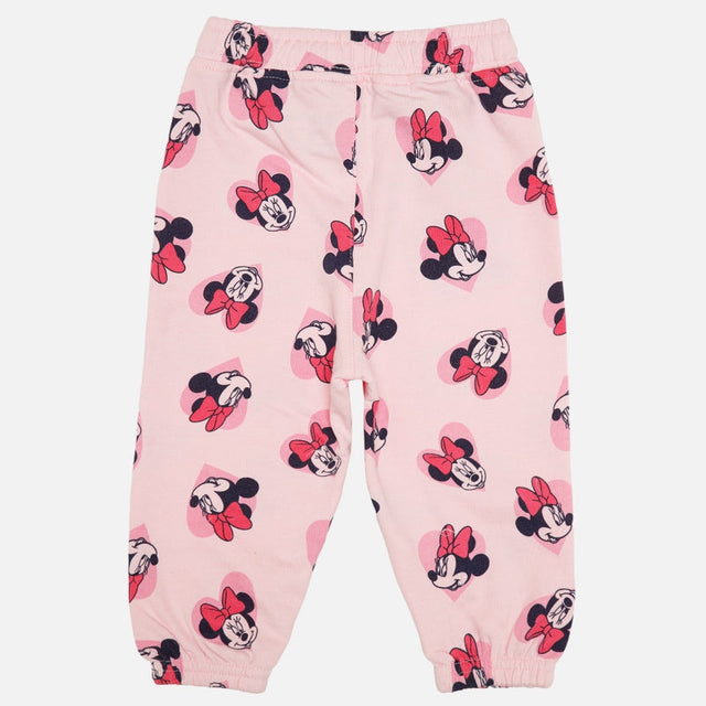 Baby Girls French Terry Printed Track Pant with Regular Fit for Casual Wear, Lounge Comfort and Easy Movement