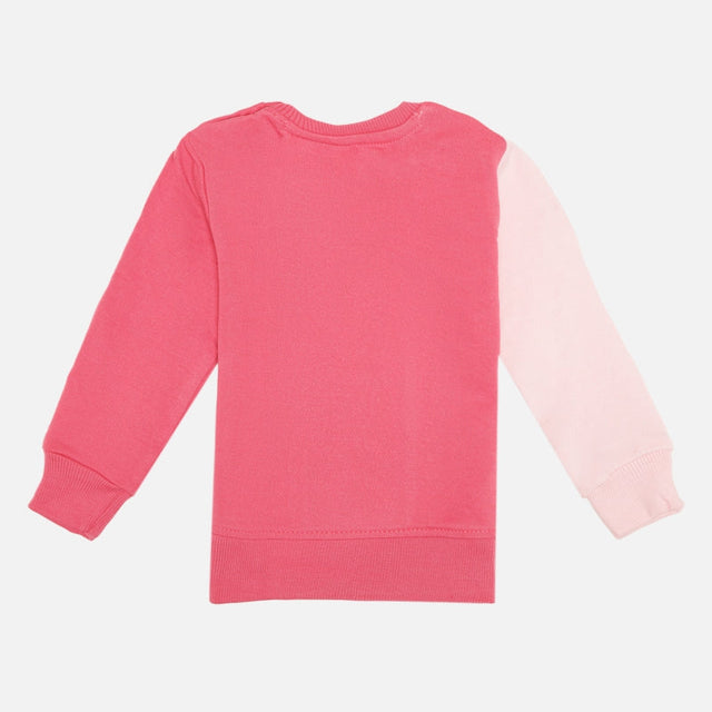 Girls Printed Cotton Full Sleeves Sweatshirt for Casual Winter Wear, Cozy Comfort and Easy Layering - Pack of 1