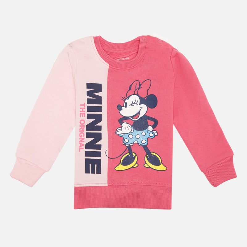 Girls Printed Cotton Full Sleeves Sweatshirt for Casual Winter Wear, Cozy Comfort and Easy Layering - Pack of 1