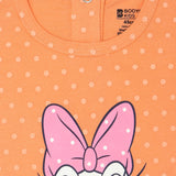 Girls 100% Cotton Romper Round Neck Half Sleeves - Bodycare