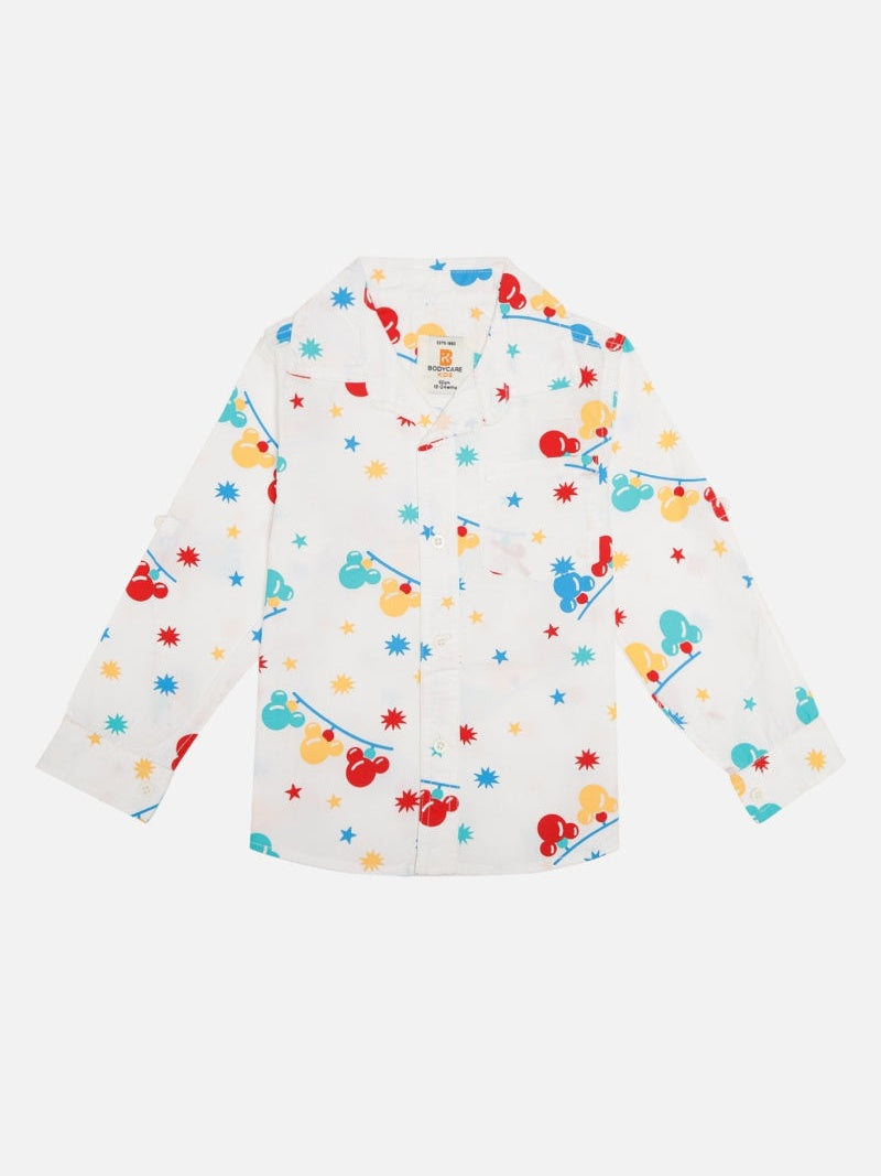 Bodycare Mickey & Friends Boys Shirt - White