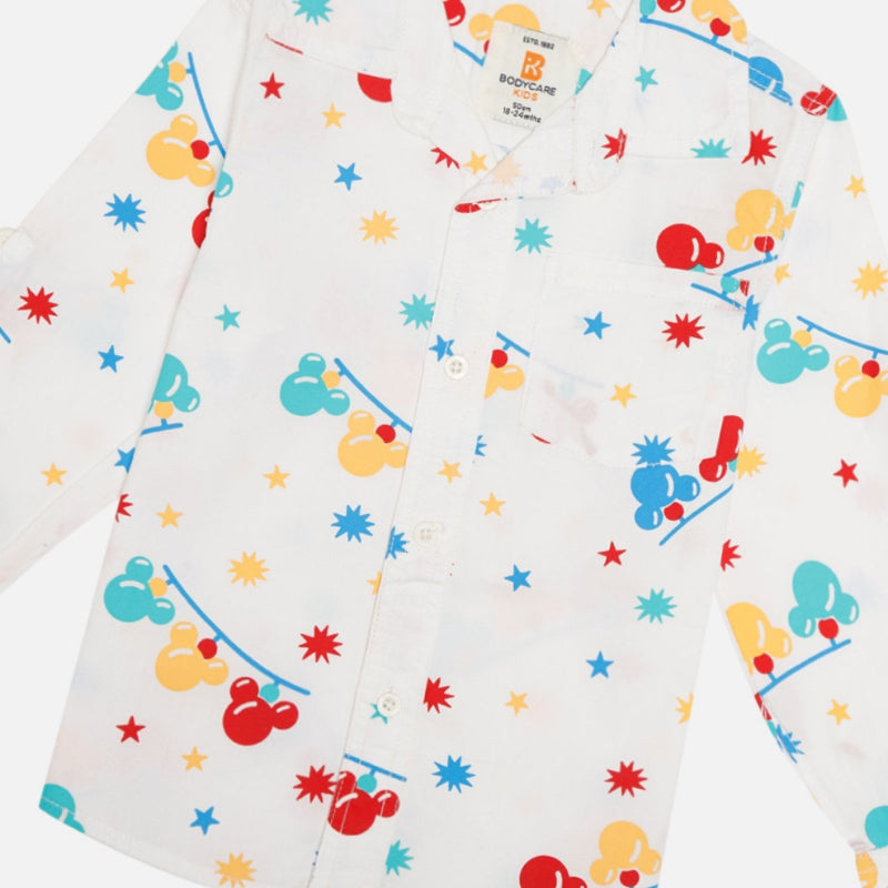Bodycare Mickey & Friends Boys Shirt - White