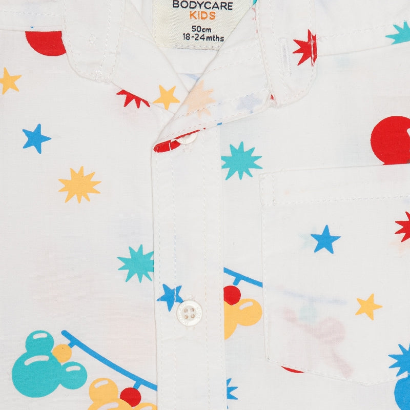 Bodycare Mickey & Friends Boys Shirt - White