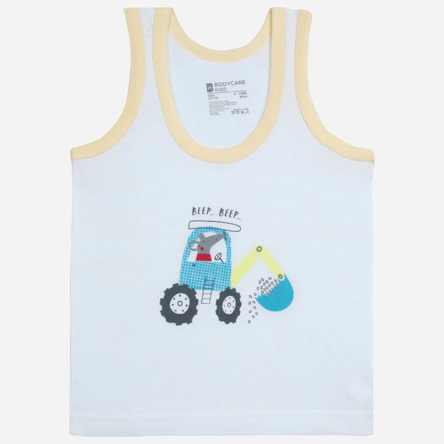 Baby Boys Vest Round Neck Sleeveless Pack of 3 - Bodycare