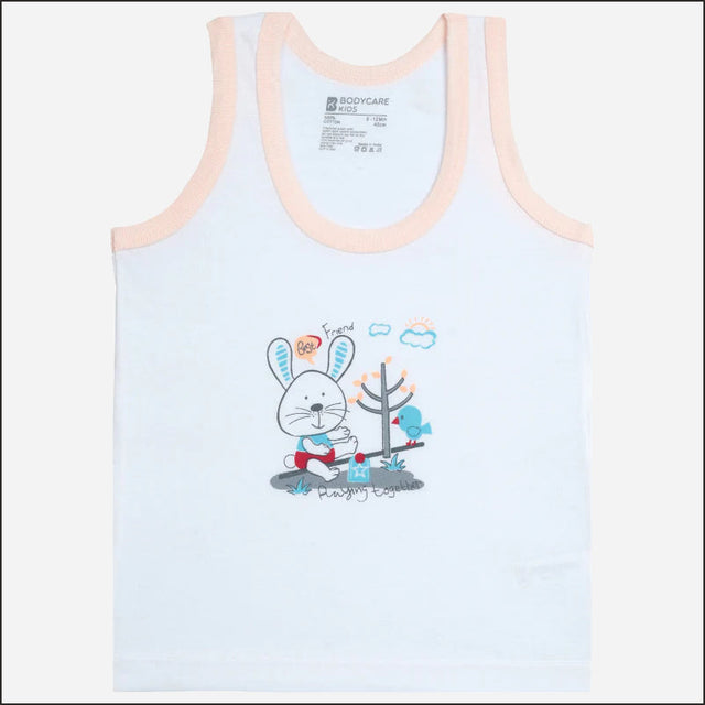 Baby Boys Vest Round Neck Sleeveless Pack of 6 - Bodycare