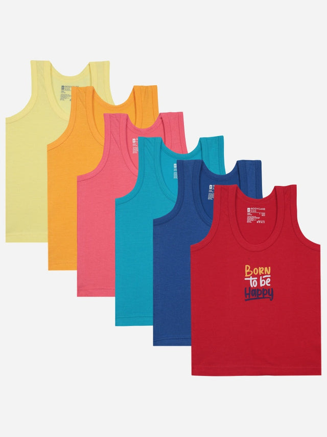 Baby Boys Vest Round Neck Sleeveless Pack of 6 - Bodycare
