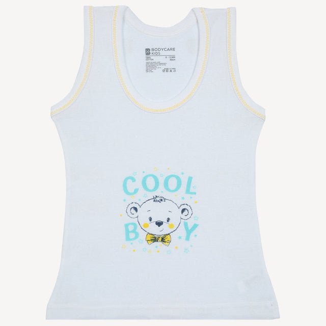 Baby Boys Vest Round Neck Sleeveless Pack of 3 - Bodycare