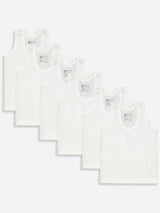 Bodycare Boys Cotton Round Neck Sleeveless Vest Pack Of 6
