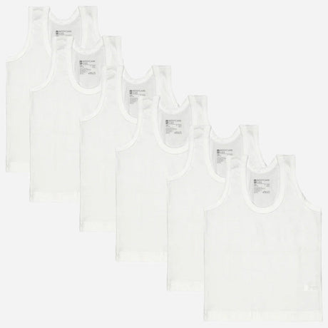 Bodycare Boys Cotton Round Neck Sleeveless Vest Pack Of 6
