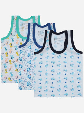Boys Vest Round Neck Sleeveless Pack of 3 - Bodycare