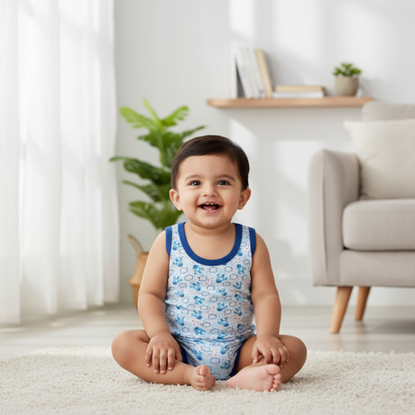 Boys Vest Round Neck Sleeveless Pack of 3