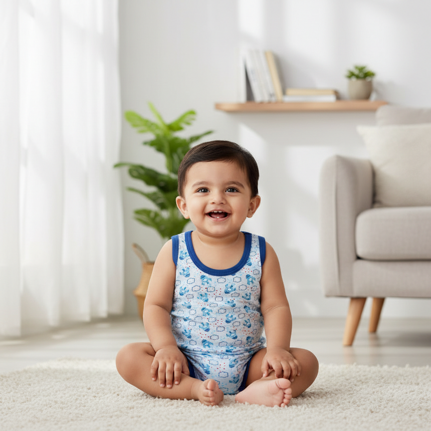 Bodycare Boys Vest Round Neck Sleeveless Pack Of 3