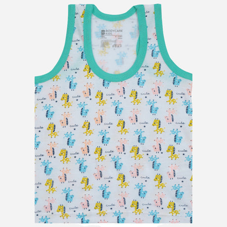 Bodycare Boys Cotton Vest Round Neck Sleeveless Pack Of 6