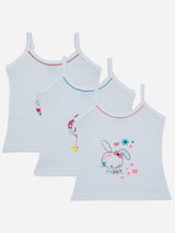 Bodycare Girls Vest Dori Neck Sleeveless Solid Pack Of 3