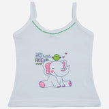 Baby Girls Cotton Rib Vest Dori Neck Sleeveless Pack of 6