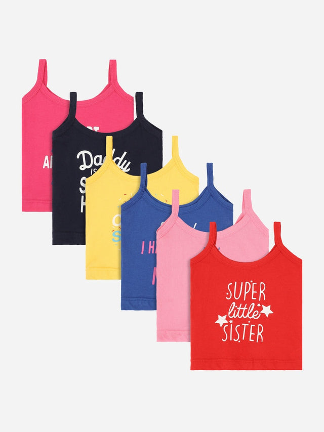Baby Girls Vest Dori Neck Sleeveless Pack of 6 - Bodycare