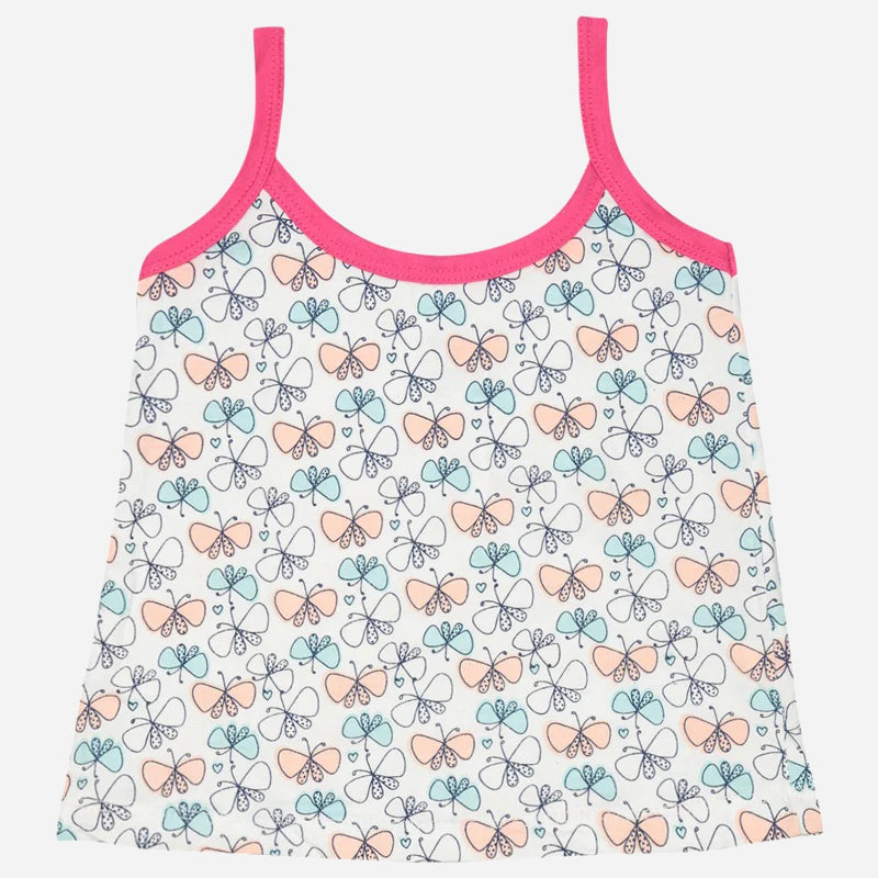 Bodycare Girls Cotton Round Neck Sleeveless Vest Pack Of 3