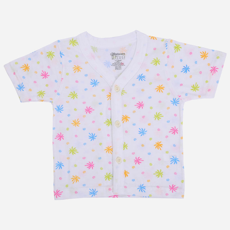 Bodycare Unisex Vest Front Open Half Sleeves Pack Of 3