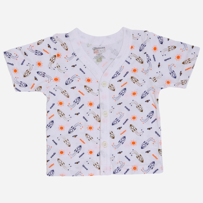 Bodycare Unisex Vest Front Open Half Sleeves Pack Of 3