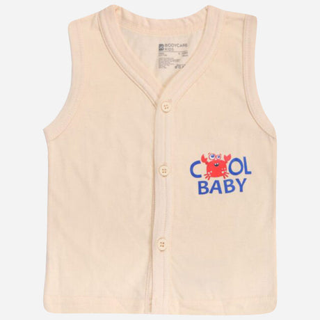 Bodycare Unisex Vest Front Open Half Sleeves Solid Pack Of 6