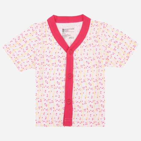 Bodycare Unisex Vest Front Open Half Sleeves Pack Of 3