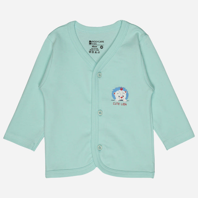 Unisex Baby Vest Front Open Full Sleeves Pack of 3 - Bodycare