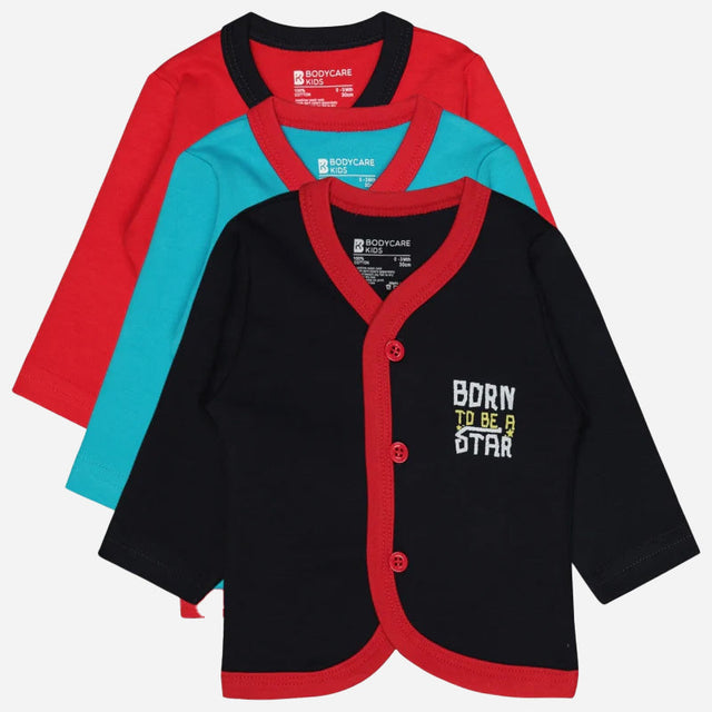 Unisex Baby Top Front Open Pack of 3 - Bodycare