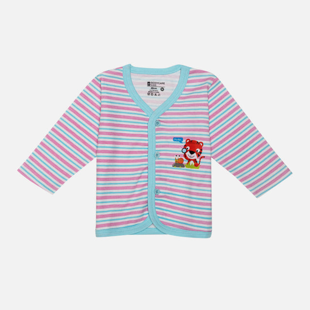 Unisex Baby Vest Front Open Full Sleeves Pack of 3 - Bodycare