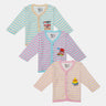 Unisex Baby Vest Front Open Full Sleeves Pack of 3 - Bodycare