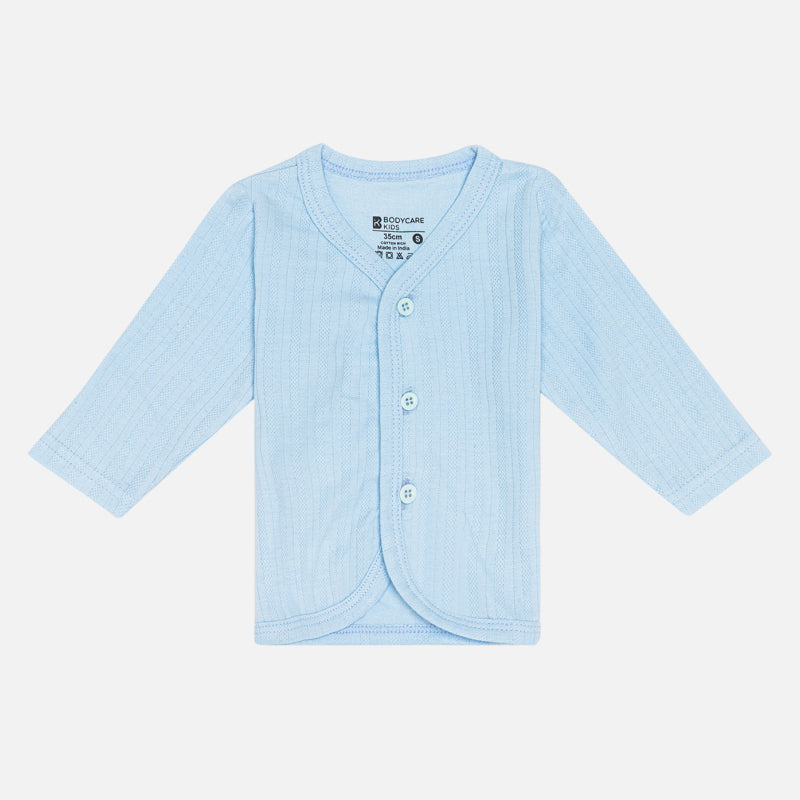 Unisex Baby Vest Front Open Full Sleeves Pack of 3 - Bodycare