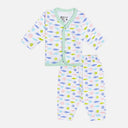 Unisex Baby Night Suit Front Open Full Sleeves - Bodycare