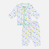 Unisex Baby Night Suit Front Open Full Sleeves - Bodycare